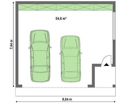 Мінімалістичний проект гаража на дві машини