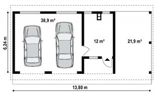 Окремий гараж на два авто
