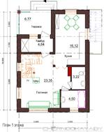 Симпатичний двоповерховий котедж з цокольним поверхом