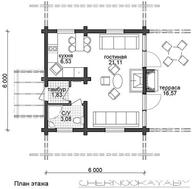 Малогабаритний будиночок з бруса