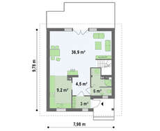 Проект будинку для вузької ділянки