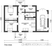 Невеликий заміський будинок з гаражем