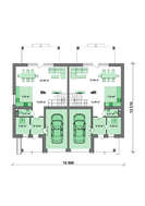 Архітектурний проект сучасного будинку на дві сім'ї