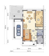 Стильний будинок з гаражем на 1 авто