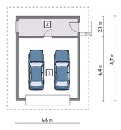 Невеликий гараж на дві машини
