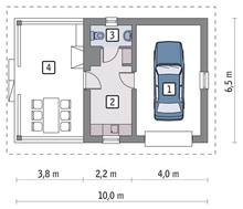 Гараж з автомайстерні і великою верандою