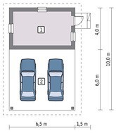 Капітальний гараж з навісом на 3 авто