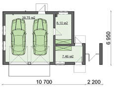 Стильний гараж на два авто