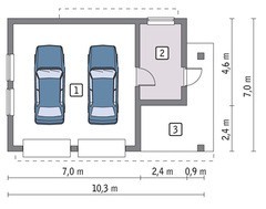 Сучасний гараж на 2 авто