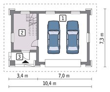 Гарний гараж на 2 машини з мансардою