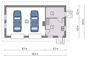 Гараж на дві машини з автомайстерні