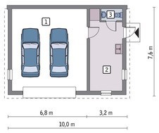 Гараж на 2 авто з кімнатою відпочинку