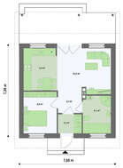 Проект невеликого будинку з критою терасою