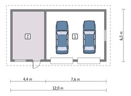 Просторий гараж з житловою кімнатою