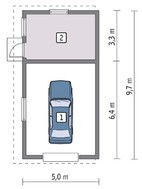 Гараж з житловою кімнатою