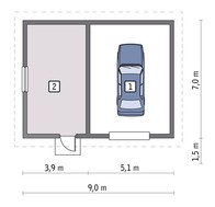 Акуратний гараж на 1 автомобіль