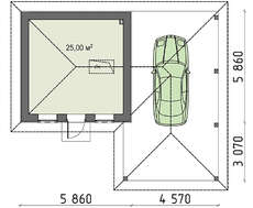Проєкт гаража відкритого типу