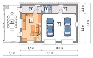 Великий гараж з житловими апартаментами