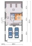 Житловий будинок з гаражем на 2 авто і мансардою
