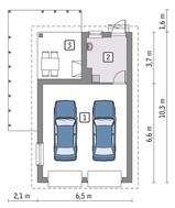 Гараж на 2 авто з красивою терасою