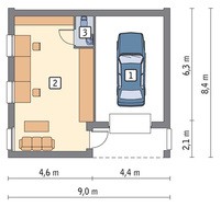 Гарний гараж з житловою кімнатою