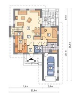 Особняк на 4 спальні з дахом складної форми
