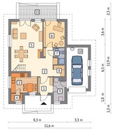 Цікавий будинок на 6 спалень з гаражем