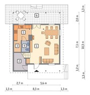 Дерев'яний будинок з великою терасою