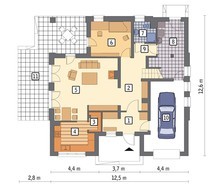 Просторий особняк з цегляною кладкою