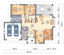 Барвистий особняк на 2 машини