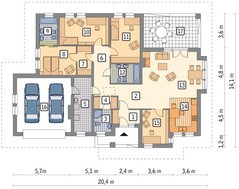 Одноповерховий особняк на 5 спалень