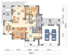 Сучасний особняк з гаражем на 2 авто