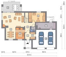 Проект стильної будови на 5 спалень
