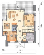 Гармонійний двоповерховий будинок з балконами