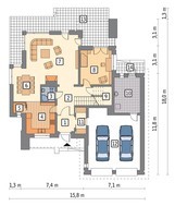 Стильний двоповерховий будинок