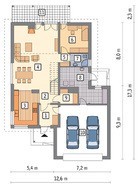 Плануванния стильного будинку з двосхилим дахом