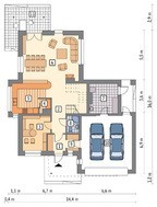 Високий будинок c терасою на другому поверсі