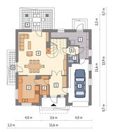 Сучасний особняк на два поверхи