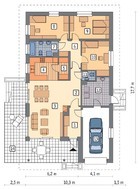 Одноповерхова садиба відкритого типу