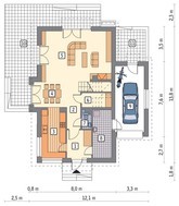 Житловий будинок на два поверхи