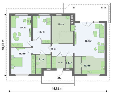 Одноповерховий будинок з горищем