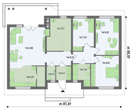 Одноповерховий будинок з горищем