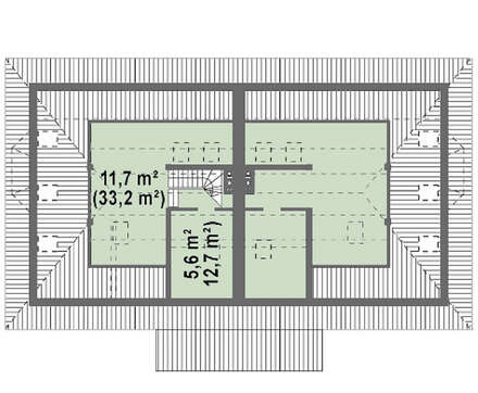 Проект будинку на дві сім'ї з гаражем і горищем
