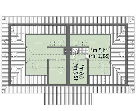Проект будинку на дві сім'ї з гаражем і горищем