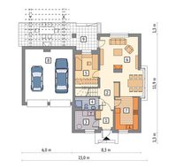 Житловий будинок з мансардою та гаражем на 2 авто