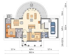 Чудовий будинок з круглим еркером