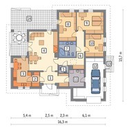 Одноповерховий особняк декорований натуральним каменем