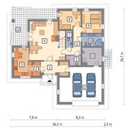 Колоритний житловий будинок з мансардою