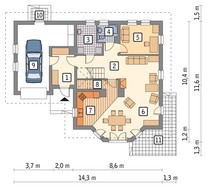 Проект представницького будинку складної форми