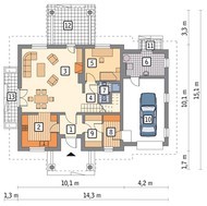 Будинок в класичному стилі з колонами